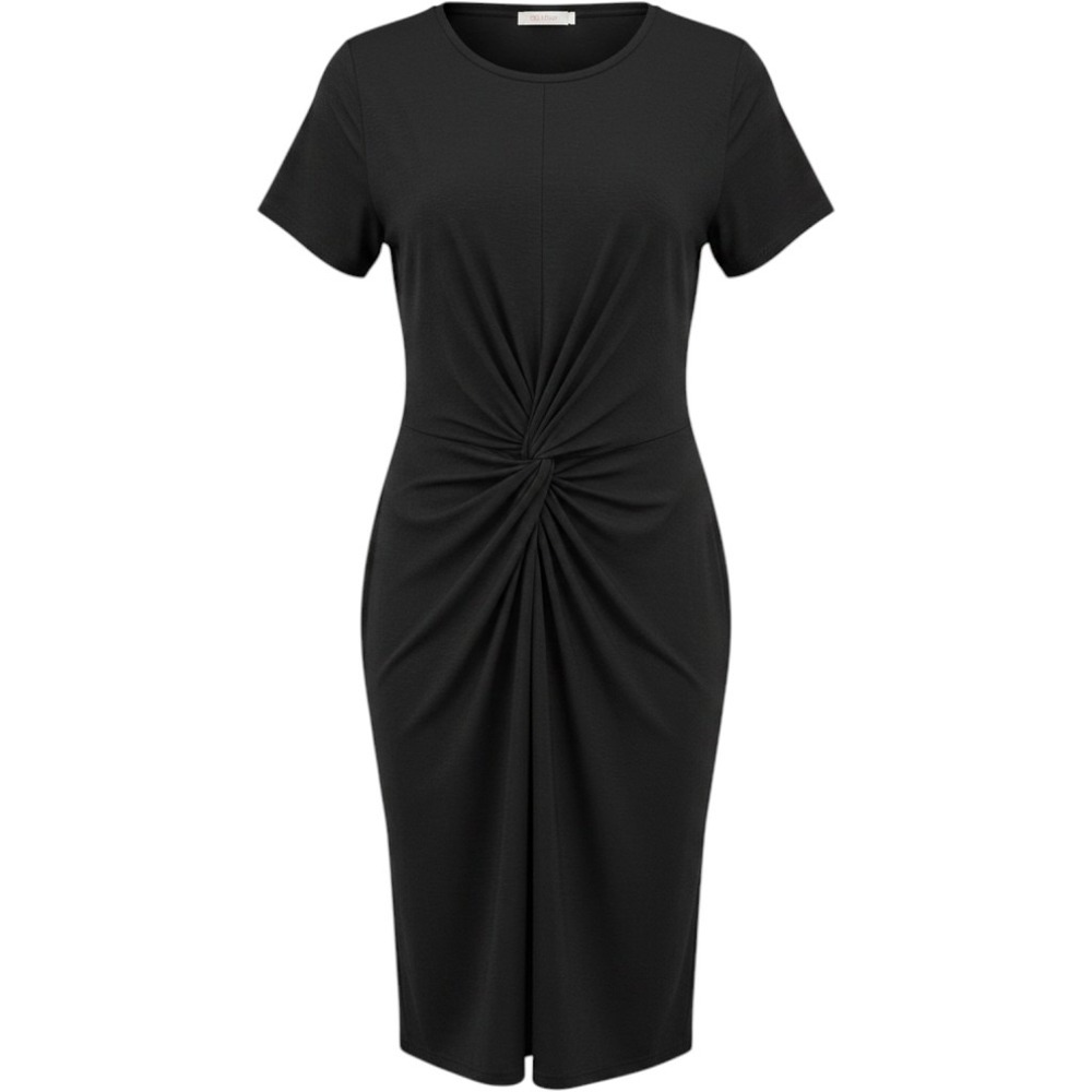 Soma NWT Midi Dress Short Sleeve Shelf Bra Lounge Comfort Relaxed Black XXL